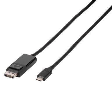 Vivanco, Vivanco USB 2.0 Anschlusskabel [1x USB-C™ Stecker - 1x DisplayPort Stecker] 1.5 m Schwarz, 