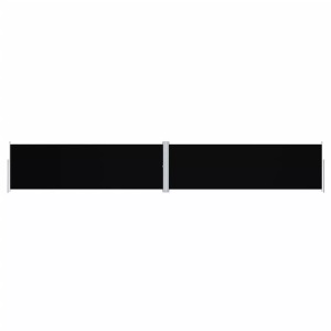 vidaXL, vidaXL Seitenmarkise Ausziehbar Schwarz 160x1000 cm, vidaXL Seitenmarkise Ausziehbar Schwarz 160x1000 cm