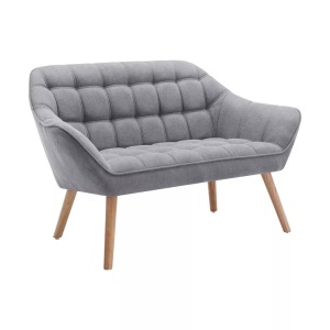Vente-unique, Sofa 2-Sitzer - Stoff - Grau - CASERTA Sofa 2-Sitzer - Stoff - Grau - CASERTA, Vente-unique - Sofa 2-Sitzer - Stoff - Grau - CASERTA, One Size