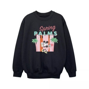 Disney, Minnie Mouse Spring Palms Sweatshirt Unisex Schwarz 116, Disney - Spring Palms Sweatshirt, 116, Schwarz