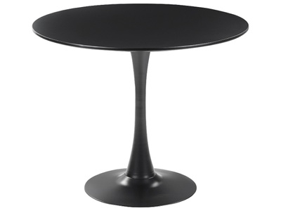 Beliani, Beliani Esstisch schwarz 90 cm rund BOCA, 