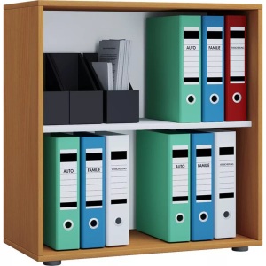 VCM, Holz Büro Stand Regal Bücher Ordner Aktenregal Ordnerregal Bücherregal Lona 2f Holz Büro Stand Regal Bücher Ordner Aktenregal Ordnerregal Bücherregal Lona 2f, Aktenregal, aus Holz, 2 OH, höhenverstellbarer Fachboden, B 700 x T 400 x H 740 mm, Buche