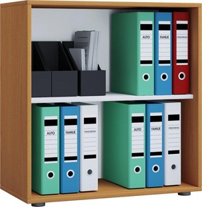 VCM, Holz Büro Stand Regal Bücher Ordner Aktenregal Ordnerregal Bücherregal Lona 2f Holz Büro Stand Regal Bücher Ordner Aktenregal Ordnerregal Bücherregal Lona 2f, Aktenregal, aus Holz, 2 OH, höhenverstellbarer Fachboden, B 700 x T 400 x H 740 mm, Buche