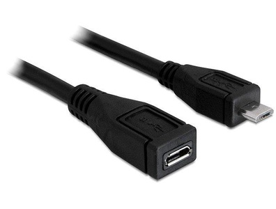 Delock, Verlängerung USB 2.0 Micro-B Stecker > Buchse, Kabel, Delock USB 2.0-Verlängerungskabel Micro-USB B - Micro-USB B 1 m
