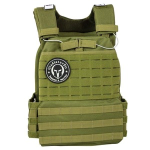 Gladiatorfit, GladiatorFit Gewichtsweste mit Plakette : Militärgrün 1.5 KG Gewichtsweste, GladiatorFit - Tactical Weighted Vest