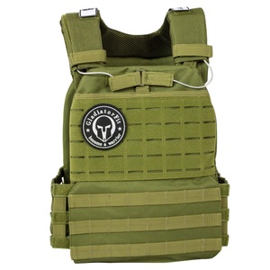 Gladiatorfit, GladiatorFit Gewichtsweste mit Plakette : Militärgrün 1.5 KG Gewichtsweste, GladiatorFit - Tactical Weighted Vest