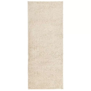vidaXL, vidaXL Teppich Shaggy Hochflor Modern Golden 80x200 cm