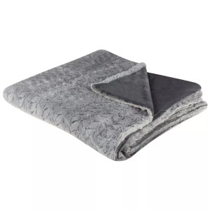 Beliani, Kuscheldecke aus Polyester SARASWATI Kuscheldecke aus Polyester SARASWATI, Beliani - Kuscheldecke aus Polyester SARASWATI, One Size, Rauch