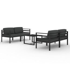 vidaXL, vidaXL 5-tlg. Garten-Lounge-Set mit Kissen Aluminium Anthrazit
