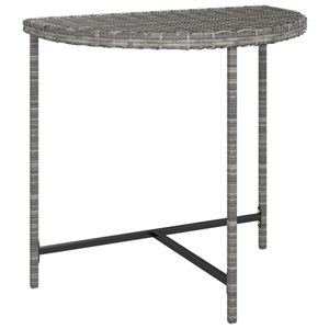 vidaXL, vidaXL Gartentisch Grau 80x50x75 cm Poly Rattan, 