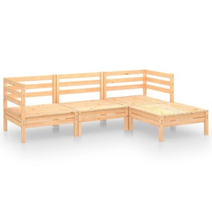 vidaXL, vidaXL 4-tlg. Garten-Lounge-Set Massivholz Kiefer