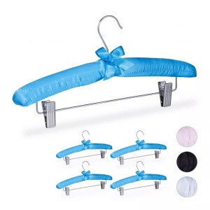B2X, B2X - Satin-Kleiderbügel mit Clips, 35X58CM, B2X - Satin-Kleiderbügel mit Clips, 35X58CM