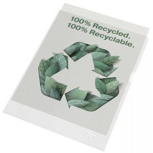Leitz, LEITZ Sichthülle PP Recycled A4 627496 transparent, 100my 100 St&, LEITZ Sichthülle PP Recycled A4 627496 transparent, 100my 100 Stück
