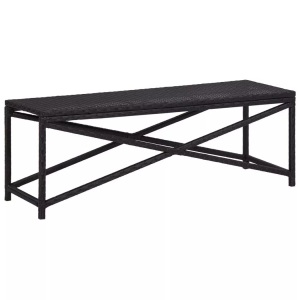 Diverse Hardware, Gartenbank 120 cm Poly Rattan Schwarz, vidaXL Gartenbank 120 cm Poly Rattan Schwarz