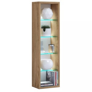 VCM, Holz CD DVD Standregal Bücherregal Aufbewahrung Deko Regal Glas Rasato L Holz CD DVD Standregal Bücherregal Aufbewahrung Deko Regal Glas Rasato L, VCM - Holz CD DVD Regal | Bücherregal Aufbewahrung Maße H. 77 x B. 21 T. 14 cm Standregal Rasato L, One Size, Bronze