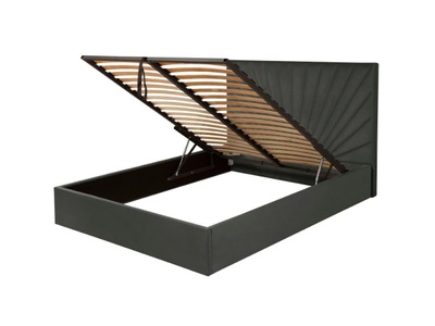 Vente-unique, Bett mit Bettkasten RILIODA Samt Bett mit Bettkasten RILIODA Samt, 