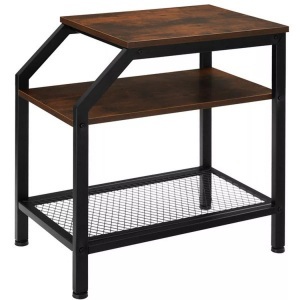 TecTake, Beistelltisch Plymouth Beistelltisch Plymouth, Tectake - Beistelltisch Plymouth 36,5x58,5x59,5cm, One Size, Braun Medium