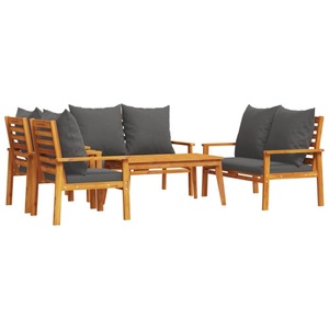 vidaXL, vidaXL 5-tlg. Garten-Lounge-Set mit Kissen Massivholz Akazie, vidaXL 5-tlg. Garten-Lounge-Set mit Kissen Massivholz Akazie