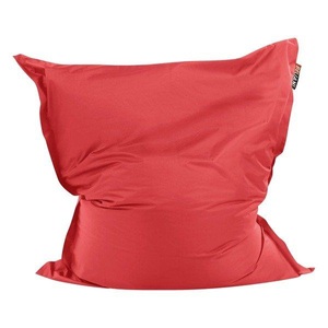 Beliani, Sitzsack mit Innensack 140 x 180 cm rot, Beliani - Sitzsack aus Nylon Retro FUZZY, One Size, Rot Bunt