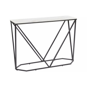 Beliani, Konsolentisch aus MDF-Platte Modern HAZEN Konsolentisch aus MDF-Platte Modern HAZEN, Beliani - Konsolentisch aus MDF-Platte Skandinavisch HAZEN, One Size, Weiss Bunt