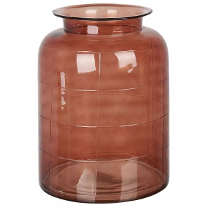 Beliani, Beliani Blumenvase Glas goldbraun 35 cm VINDALOO Vase, Beliani - Blumenvase aus Glas Modern VINDALOO, One Size, Camel