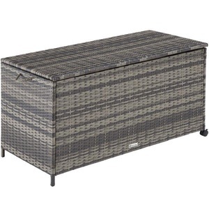 TecTake, Auflagenbox mit Aluminiumgestell und Rollen Auflagenbox mit Aluminiumgestell und Rollen, Tectake - Auflagenbox mit Aluminiumgestell und Rollen, 120cm, Grau