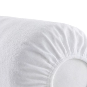 LA REDOUTE INTERIEURS, Schonbezug für Nackenrollen, Molton mit Teflon-Fleckenschutz, La Redoute Intérieurs - Nackenrollen-Schonbezug aus Molton mit Fleckenschutz, 90cm, Weiss