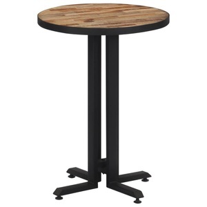 vidaXL, vidaXL Bistrotisch Rund Ø55x76 cm Recyceltes Massivholz Teak, vidaXL Bistrotisch Rund Ø55x76 cm Recyceltes Massivholz Teak