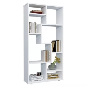 VCM, Holz Standregal Bücherregal Medienregal Aufbewahrung Raumteiler Deko Regal Lanisa M Holz Standregal Bücherregal Medienregal Aufbewahrung Raumteiler Deko Regal Lanisa M, MID.YOU Regal 58/116/20 cm weiss , Lanisa , Holzwerkstoff , 58x116x20 cm , melaminharzbeschichtet,Nachbildung , stehend , 000657029101