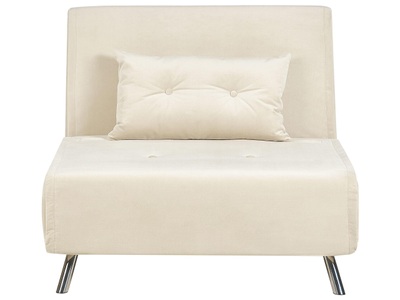Beliani, Schlafcouch aus Samtstoff Modern FARRIS Schlafcouch aus Samtstoff Modern FARRIS, Beliani - Schlafsofa aus Samtstoff Modern FARRIS, One Size, Pearl