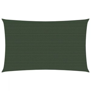 vidaXL, vidaXL Sonnensegel 160 g/m² Dunkelgrün 2x5 m HDPE