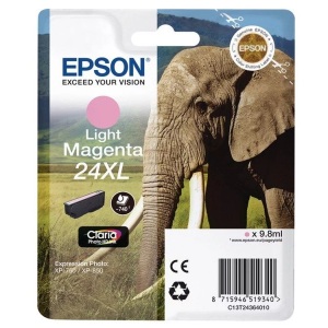 Epson, Epson 24Xl Tintenpatrone light magenta, Epson Tintenpatrone, hell-rot, T243640, (500 Seiten)