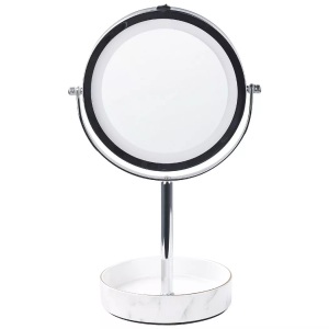 Beliani, Kosmetikspiegel Aus Eisen Glamourös Savoie Damen ONE SIZE, Beliani - Kosmetikspiegel aus Eisen Modern SAVOIE, One Size, Antikes Silber