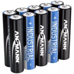 Ansmann, Industrial Lithium Micro (AAA) Batterien - 10 Stück, Ansmann Lithium-Batterie Micro AAA, 10er-Pack