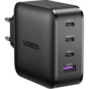 Ugreen, Ugreen USB-A + 3x USB-C 65W GaN Schnellladegerät - Schwarz, 