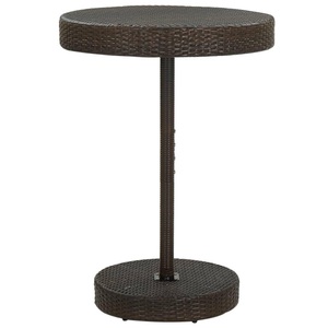 vidaXL, vidaXL Gartentisch Braun 75,5x106 cm Poly Rattan