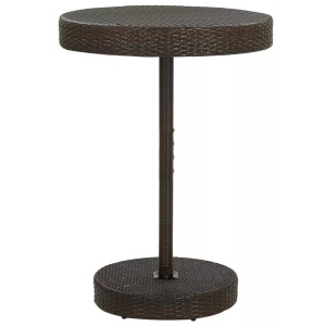 vidaXL, vidaXL Gartentisch Braun 75,5x106 cm Poly Rattan, vidaXL Gartentisch Braun 75,5x106 cm Poly Rattan