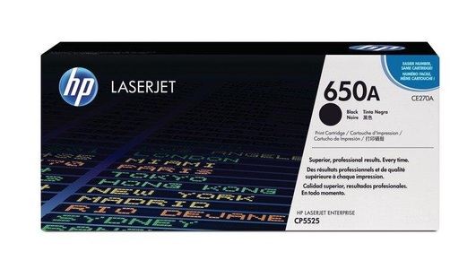 Hp, HP schwarz Toner, Toner schwarz 650A (CE270A)