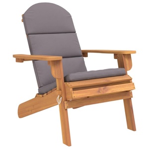 vidaXL, vidaXL Adirondack-Gartenstuhl mit Kissen Massivholz Akazie, vidaXL Adirondack-Gartenstuhl mit Kissen Massivholz Akazie