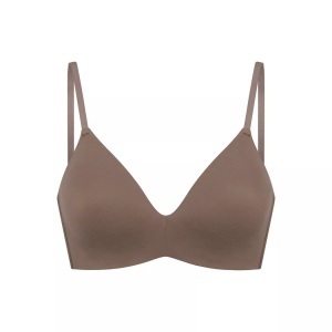 Schiesser, Schiesser Bügelloser BH, mit seitlichen Stäbchen für guten Halt, Soft-BH gepadded ohne Bügel taupe - Invisible Soft 80B