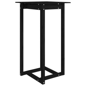 vidaXL, vidaXL Bartisch Schwarz 60x60x110 cm Massivholz Kiefer, vidaXL Bartisch Schwarz 60x60x110 cm Massivholz Kiefer