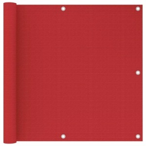 vidaXL, vidaXL Balkon-Sichtschutz Rot 90x600 cm HDPE, vidaXL Balkon-Sichtschutz Rot 90x600 cm HDPE