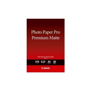 Canon, Canon Photo Paper Pro Premium Matte PM-101 8657B006 Fotopapier DIN A3 210 g/m² 20 Blatt Matt, Canon Premium Matte Photo Paper, A3, 210g, InkJet, PM-101A3, (20 Blatt)
