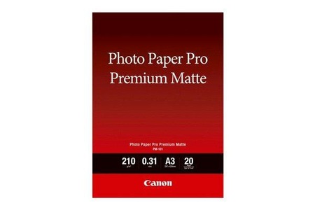 Canon, Canon Photo Paper Pro Premium Matte PM-101 8657B006 Fotopapier DIN A3 210 g/m² 20 Blatt Matt, Canon Premium Matte Photo Paper, A3, 210g, InkJet, PM-101A3, (20 Blatt)
