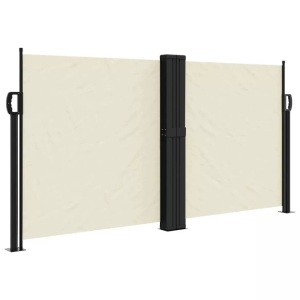 vidaXL, vidaXL Seitenmarkise Ausziehbar Creme 120x1200 cm, vidaXL Seitenmarkise Ausziehbar Creme 120x1200 cm