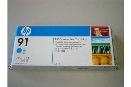 HP INC., HP 91 Original cyan Mehrfachverpackung, Hewlett Packard Tintenpatrone, blau, Vivera, No.91, C9483A, (3x775ml)