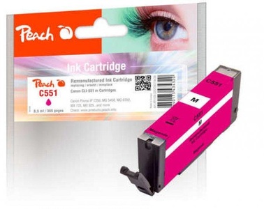 Peach, Peach Tintenpatrone magenta kompatibel zu Canon CLI-551m, Peach C551 M Druckerpatrone ma ersetzt Canon CLI-551M, 6510B001 für z.B. Canon Pixma MX 925, Canon Pixma IP 8750, Canon Pixma IP 7250