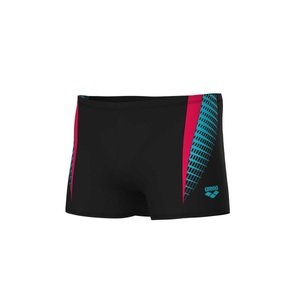 ARENA, Arena Boxer-Badehose, mit kontrastfarbenen Einsätzen, Arena Threefold Short R Herren Schwarz, Grösse: D 4
