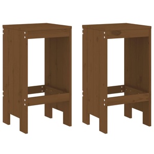vidaXL, vidaXL Barhocker 2 Stk. Honigbraun 40x36x75 cm Massivholz Kiefer, vidaXL Barhocker 2 Stk. Honigbraun 40x36x75 cm Massivholz Kiefer