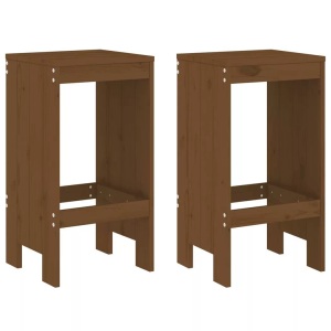 vidaXL, vidaXL Barhocker 2 Stk. Honigbraun 40x36x75 cm Massivholz Kiefer, vidaXL Barhocker 2 Stk. Honigbraun 40x36x75 cm Massivholz Kiefer